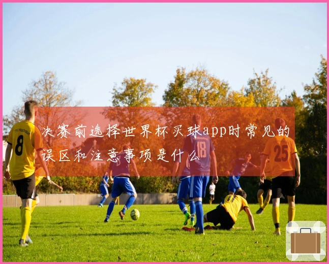 决赛前选择世界杯买球app时常见的误区和注意事项是什么