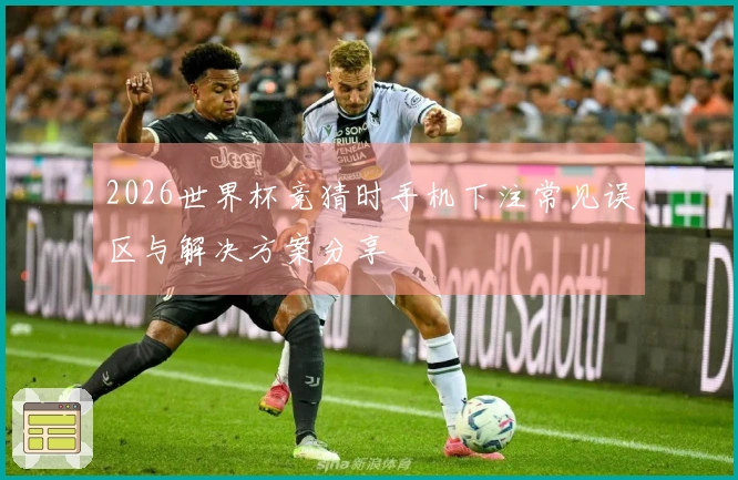 2026世界杯竞猜时手机下注常见误区与解决方案分享
